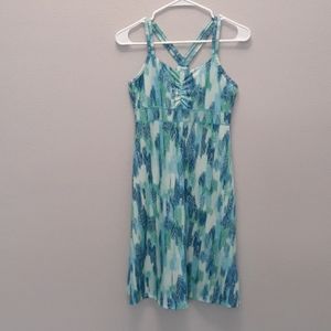 SM blue & green Marmot crossback summer dress